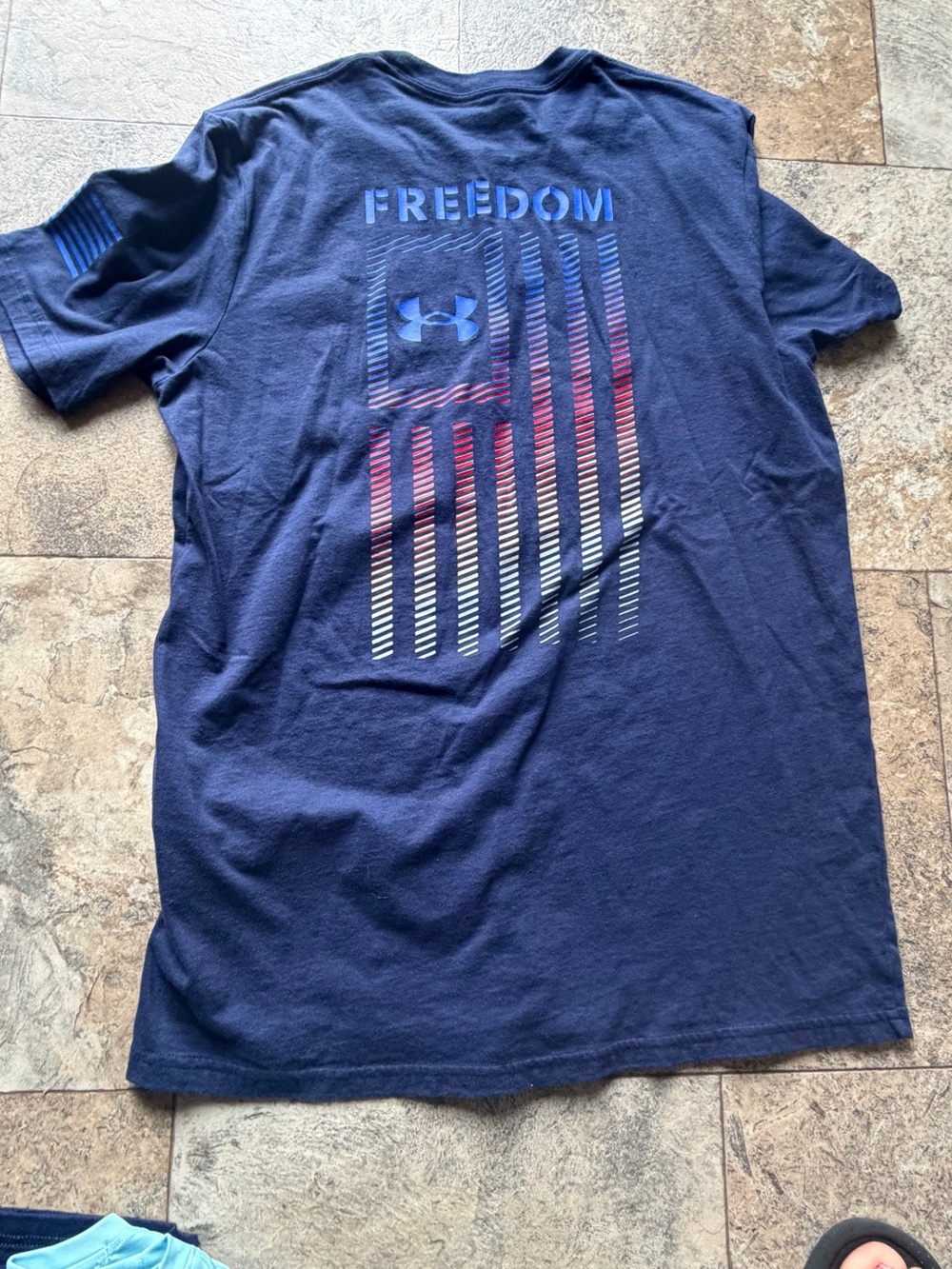 Under Armour Navy Short-Sleeve 'Freedom' Graphic Tee